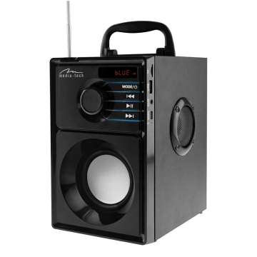 Media-Tech MT3179 Boombox Silver Bluetooth Speaker Black Media-Tech MT3179 Boombox Silver Bluetooth Speaker Black