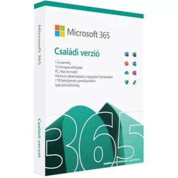 Microsoft Office 365 Family EuroZone 6 Felhasználó 1 Év HUN BOX FY25H2 Microsoft Office 365 Family EuroZone 6 Felhasználó 1 Év HUN BOX FY25H2