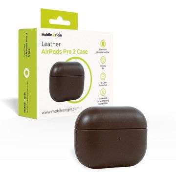 Mobile Origin AirPods Pro 2 Leather Case Brown