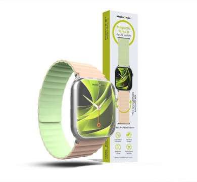 Mobile Origin Magnetic Watch Strap II Apple Watch 49mm/46mm/45mm/44mm Pink/Light Green