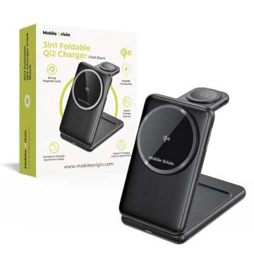 Mobile Origin 3in1 Foldable Qi2 Charger PW8 Black Mobile Origin 3in1 Foldable Qi2 Charger PW8 Black