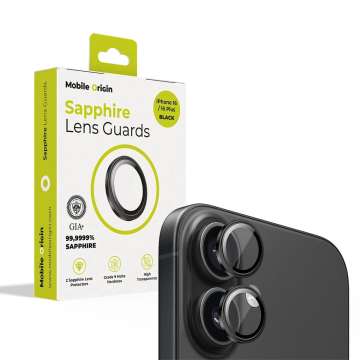 Mobile Origin Sapphire Lens guards iPhone 16/16 Plus Black Mobile Origin Sapphire Lens guards iPhone 16/16 Plus Black