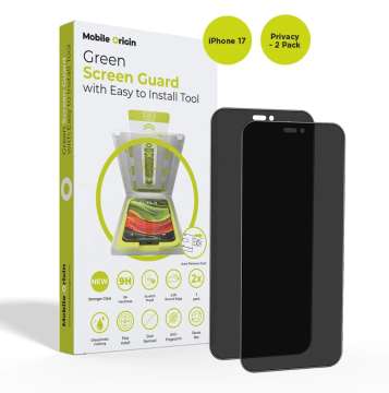 Mobile Origin Screen Guard Privacy with easy applicator for iPhone 17 2 Pack