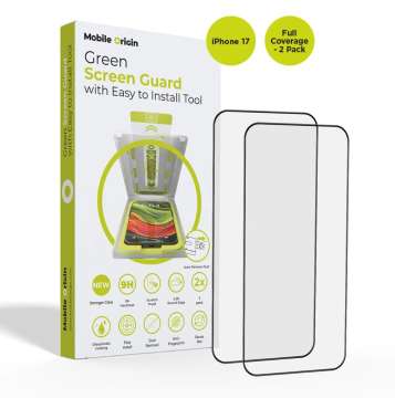 Mobile Origin Screen Guard with easy applicator full coverage for iPhone 17