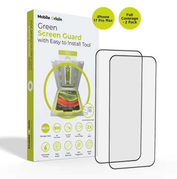 Mobile Origin Screen Guard with easy applicator full coverage for iPhone 17 Pro Max 2 Pack Mobile Origin Screen Guard with easy applicator full coverage for iPhone 17 Pro Max 2 Pack