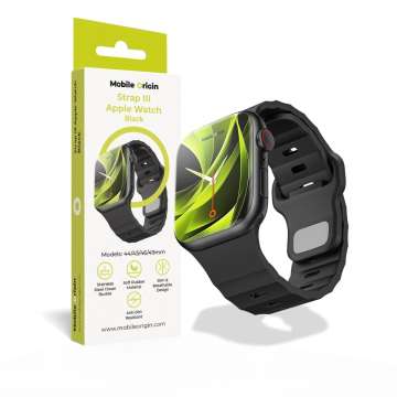 Mobile Origin Strap III for Apple Watch 49mm/46mm/45mm/44mm Black