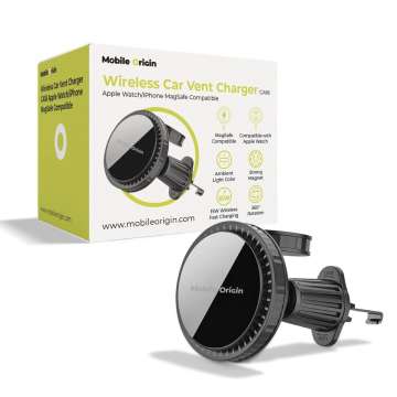 Mobile Origin Wireless Car Vent Charger CA18 for Apple Watch/iPhone MagSafe Compatible
