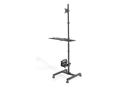 Digitus DA-90374 Mobile Workstation With Individual Height Adjustment Black Digitus DA-90374 Mobile Workstation With Individual Height Adjustment Black