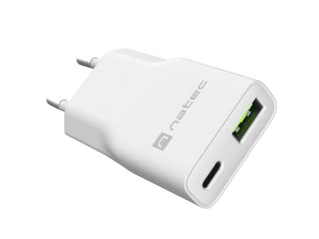 natec Ribera Gan Slim Charger White natec Ribera Gan Slim Charger White
