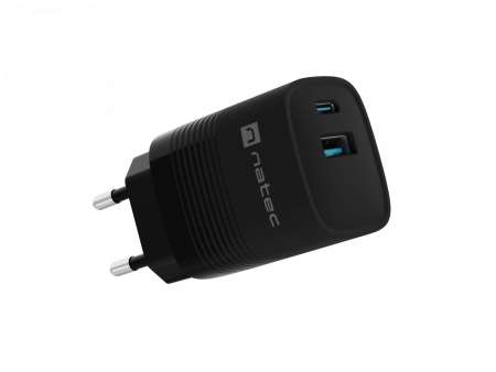 natec Ribera Gan Wall Charger Black natec Ribera Gan Wall Charger Black