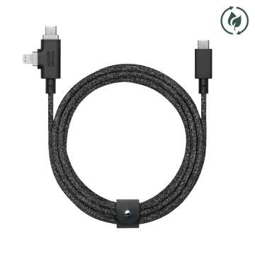 Native Union Belt Duo Pro USB-C to USB-C, Lightning cable 2,4m Cosmos Native Union Belt Duo Pro USB-C to USB-C, Lightning cable 2,4m Cosmos