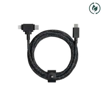 Native Union Belt Cable Duo (USB-C – Lighting/USB-C) 1,5m Cosmos Native Union Belt Cable Duo (USB-C – Lighting/USB-C) 1,5m Cosmos