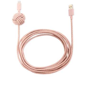 Native Union Night Cable USB-A to Lightning 3m Rose Native Union Night Cable USB-A to Lightning 3m Rose