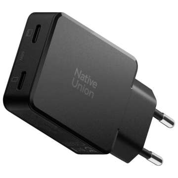 Native Union Pocket GaN Charger 2xUSB-C PD 65W Black