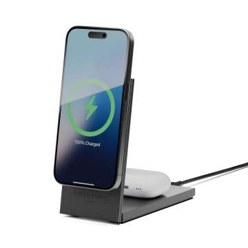 Native Union Rise 2-in-1 Qi2 wireless charger Black