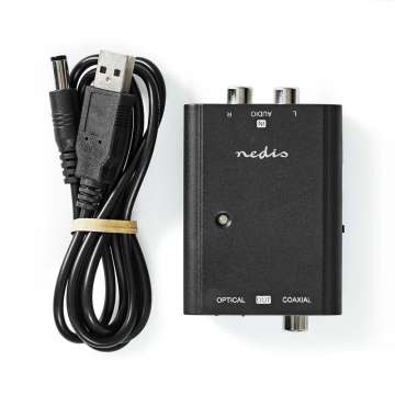 Nedis Analóg digitális audio konverter Black