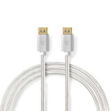 Nedis DisplayPort Male - DisplayPort Male 8K60Hz Gold Plated 2m Silver