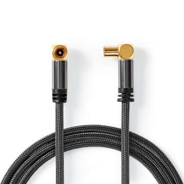 Nedis IEC (Coax) Male - IEC (Coax) Female Cable 5m Gun Metal Grey