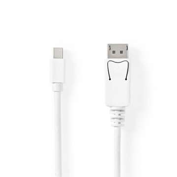 Nedis Mini DisplayPort Male - DisplayPort Male Cable 2m White