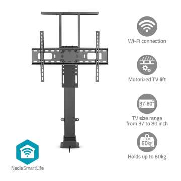 Nedis SmartLife Motorized TV Lift 37-80" Black