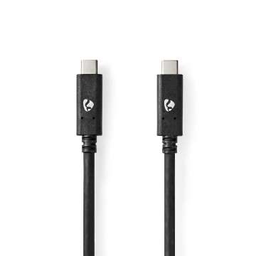 Nedis USB 3.2 Gen 2 USB-C Male to USB-C Cable 1m Black
