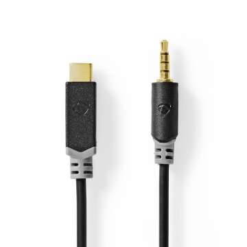 Nedis USB-C to 3,5mm jack Adapter 1m Black