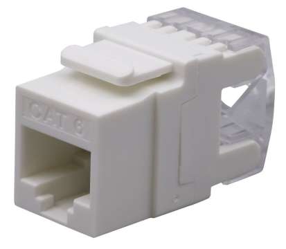 Nestron Keystone UTP csatlakozó; Cat6; 180°; dual IDC (Krone/110)