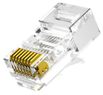 Nestron UTP RJ45 csatlakozó; Cat5e; fali és patch kábelekhez; 100 db/csomag Nestron UTP RJ45 csatlakozó; Cat5e; fali és patch kábelekhez; 100 db/csomag