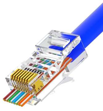 Nestron UTP RJ45 csatlakozó; Cat5e; átfűzhető; fali és patch kábelekhez; 10 db/csomag Nestron UTP RJ45 csatlakozó; Cat5e; átfűzhető; fali és patch kábelekhez; 10 db/csomag