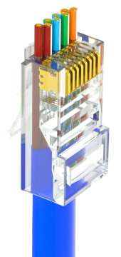 Nestron UTP RJ45 csatlakozó; Cat6; átfűzhető; fali és patch kábelekhez; 100 db/csomag Nestron UTP RJ45 csatlakozó; Cat6; átfűzhető; fali és patch kábelekhez; 100 db/csomag