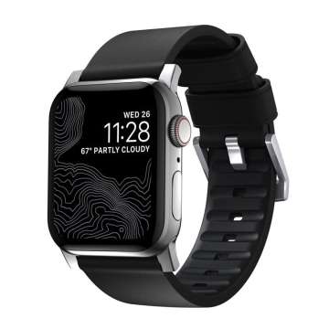 Nomad Active Strap Pro Black, silver - Apple Watch Ultra 49mm 8/7 45mm/6/SE/5/4 44mm/3/2/1 42mm Nomad Active Strap Pro Black, silver - Apple Watch Ultra 49mm 8/7 45mm/6/SE/5/4 44mm/3/2/1 42mm