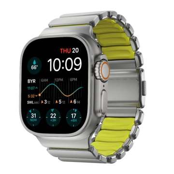 Nomad Stratos Band for FKM AW 45/46/49mm Natural Titanium Volt