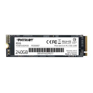 Patriot 240GB M.2 2280 NVMe P310 Patriot 240GB M.2 2280 NVMe P310