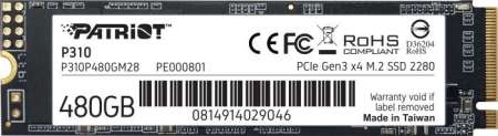 Patriot 480GB M.2 2280 NVMe P310 Patriot 480GB M.2 2280 NVMe P310