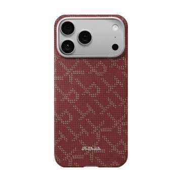 Pitaka Ultra-Slim Case for iPhone 17 Pro Monogram-Gold/Red