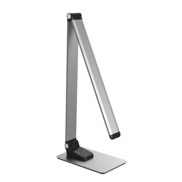 Platinet Desk Lamp 6W + Night Lamp Compact Size Silver