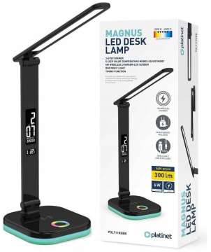 Platinet Desk Lamp RGB Wireless Charging Black