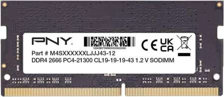 PNY 16GB DDR4 2666MHz SODIMM Black