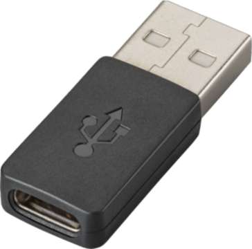 Poly Plantronics USB-C to USB-A Adapter Black Poly Plantronics USB-C to USB-A Adapter Black
