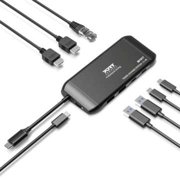 Port Designs 7in1 Mobile Docking Station 2x4K USB-C 100W Black