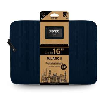 Port Designs MILANO II ECO laptop sleeve 16" Navy Blue Port Designs MILANO II ECO laptop sleeve 16" Navy Blue