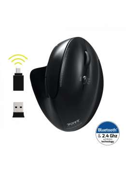 Port Designs Rechargeable Ergonomic Wireless Mouse Black Port Designs Rechargeable Ergonomic Wireless Mouse Black