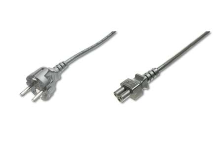 Assmann Power Cord, CEE 7/7 (Typ-F) - C5 1,2m Black Assmann Power Cord, CEE 7/7 (Typ-F) - C5 1,2m Black