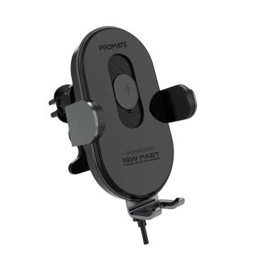 Promate PowerMount-15W 15W Smart Sensor Car Wireless Charger Black