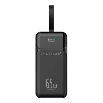 Realpower PB-27000 Pro 27000mAh PowerBank Black
