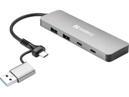 Sandberg 4-portos USB3.0 HUB Silver