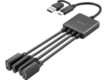 Sandberg USB-C/A to 2A+2C Splitter Black