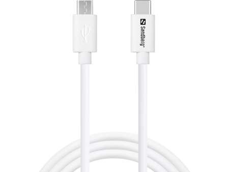Sandberg USB 3.2 USB-C to micro USB cable 1m White