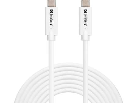 Sandberg USB3.2 USB-C to USB-C cable 5m White
