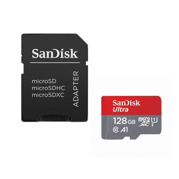 Sandisk 128GB microSDXC Ultra Class 10 UHS-I A1 + adapterrel Sandisk 128GB microSDXC Ultra Class 10 UHS-I A1 + adapterrel